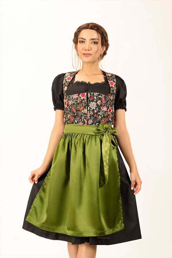 Spring Leonie Floral Green Dirndl Dress | German Dirndl Dresses Lederhosen Store Spring Leonie Floral Green Dirndl Dress | German Dirndl Dresses Lederhosen Store