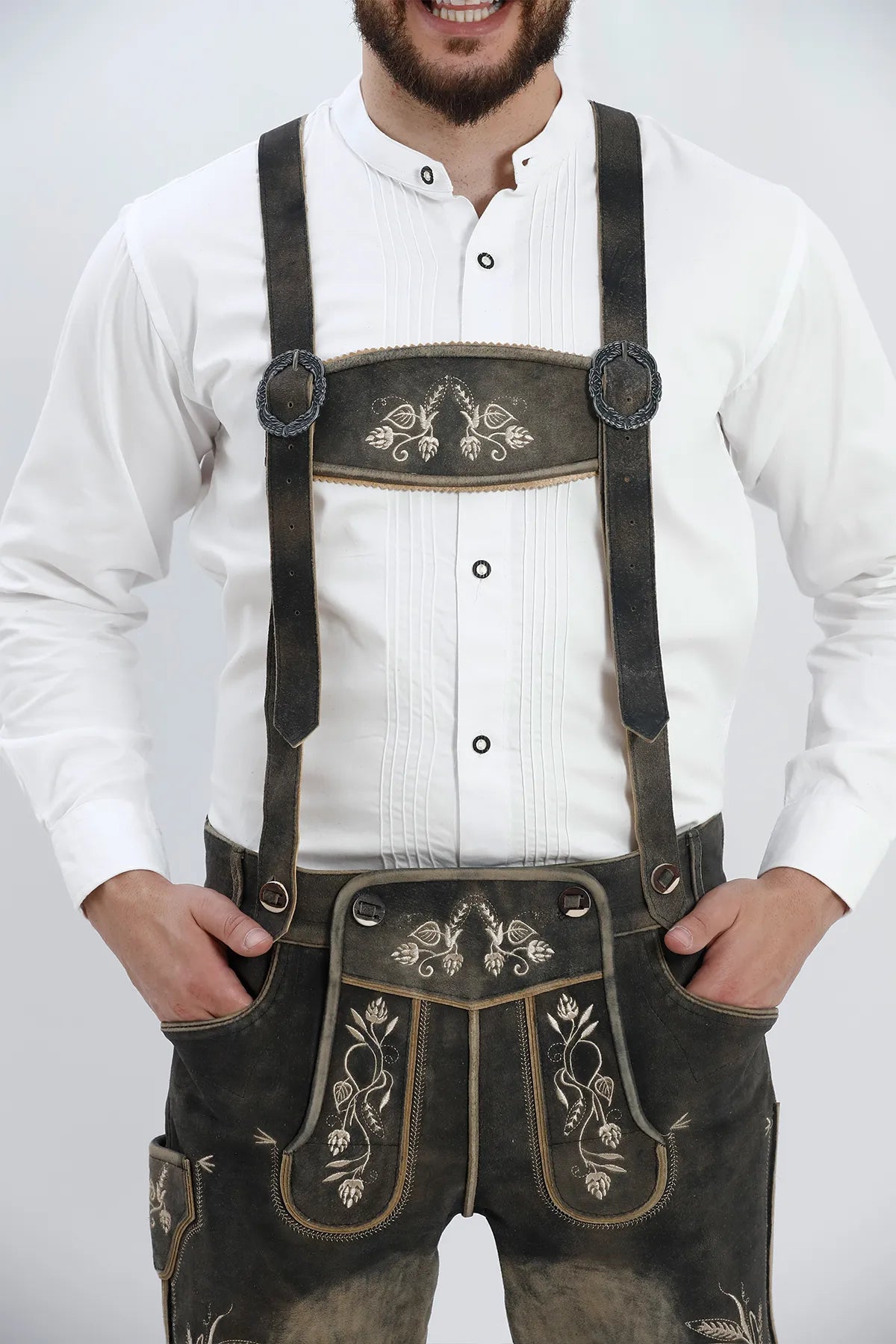 Rustic Black Men Adjustable Suspenders – Lederhosen Store