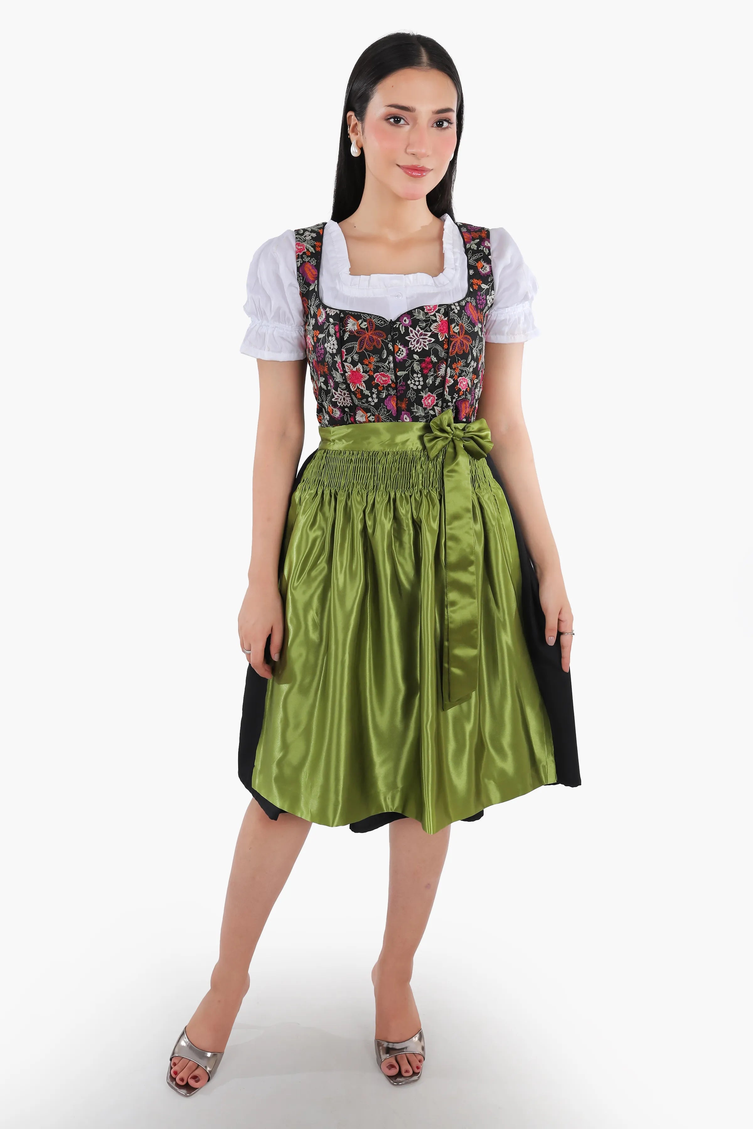 Spring Leonie Floral Green Dirndl Dress