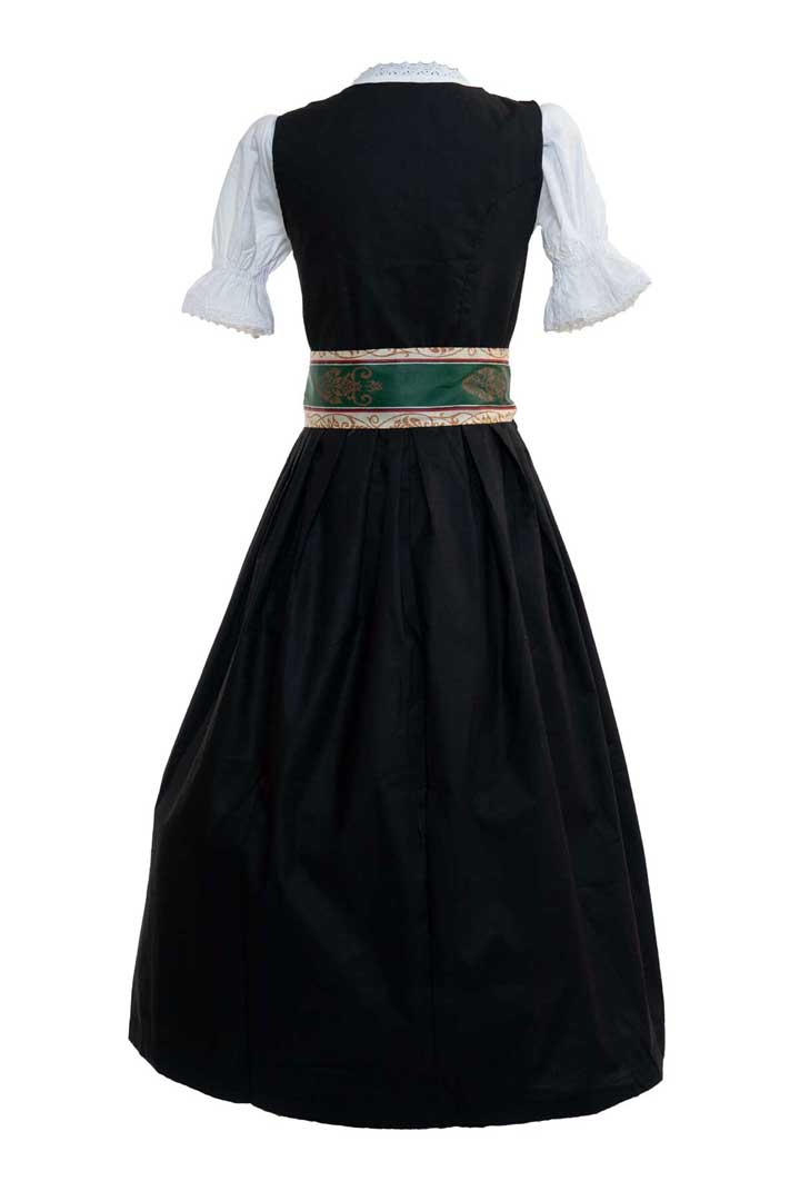German Maxi Dirndl Long Anna Black German Maxi Dirndl Long Anna Black
