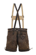 Embroidered Lederhosen for Women Coffee Brown