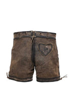 Embroidered Lederhosen for Women Coffee Brown