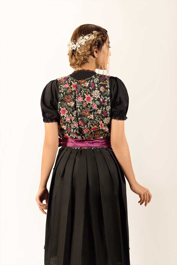 Spring Leonie Floral Purple Dirndl Dress