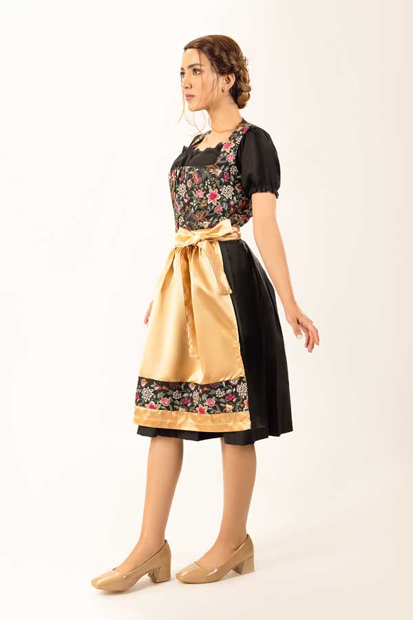 Spring Leonie Floral Golden Dirndl Dress | German Dirndl Dresses Lederhosen Store Spring Leonie Floral Golden Dirndl Dress | German Dirndl Dresses Lederhosen Store