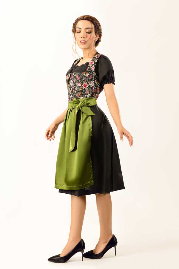 Spring Leonie Floral Green Dirndl Dress | German Dirndl Dresses Spring Leonie Floral Green Dirndl Dress | German Dirndl Dresses
