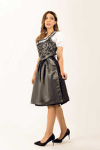 Ilse Silver White Midi Dirndl