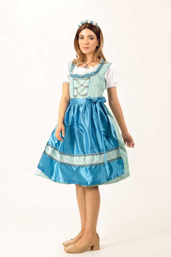 Blau Traditional Midi Dirndl Dress