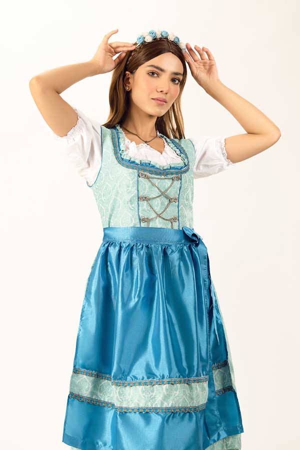Blau Traditional Midi Dirndl Dress
