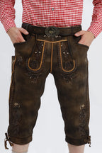 Authentic German Bundhosen For Men in Vintage Brown