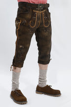 Authentic German Bundhosen For Men in Vintage Brown