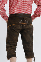 Authentic German Bundhosen For Men in Vintage Brown