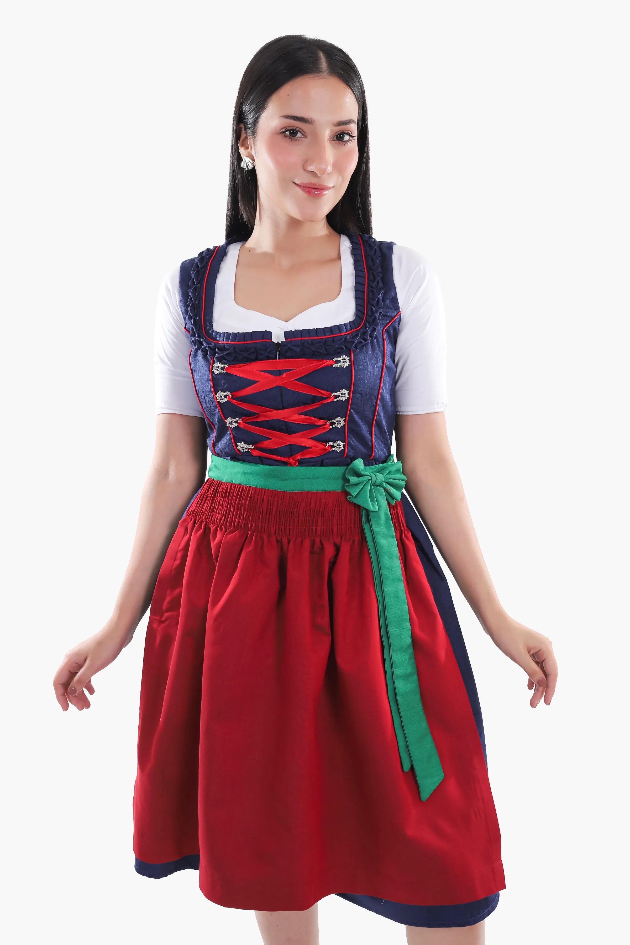 Charming Blue Traditional Dirndl Bavarian Style