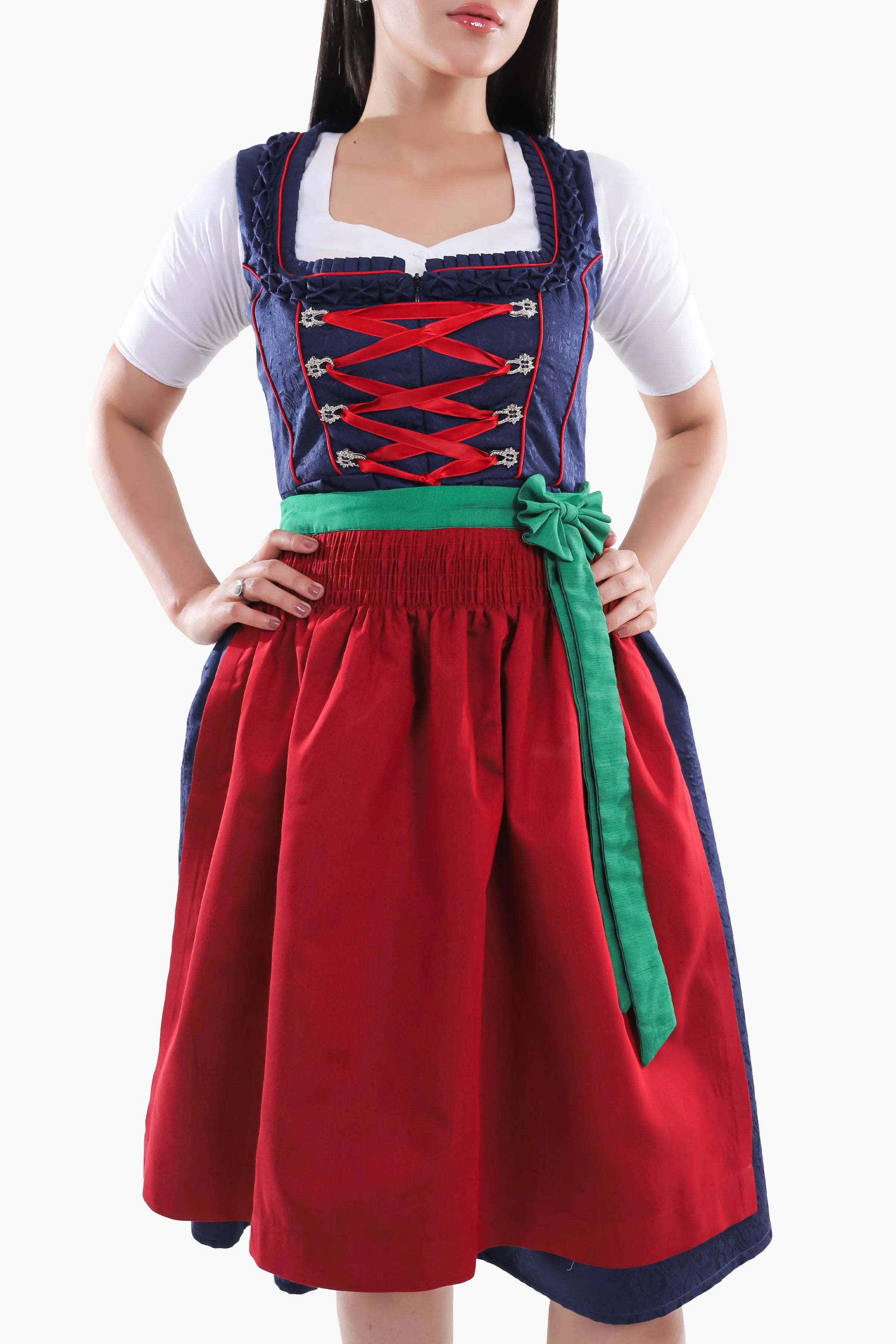 Charming Blue Traditional Dirndl Bavarian Style