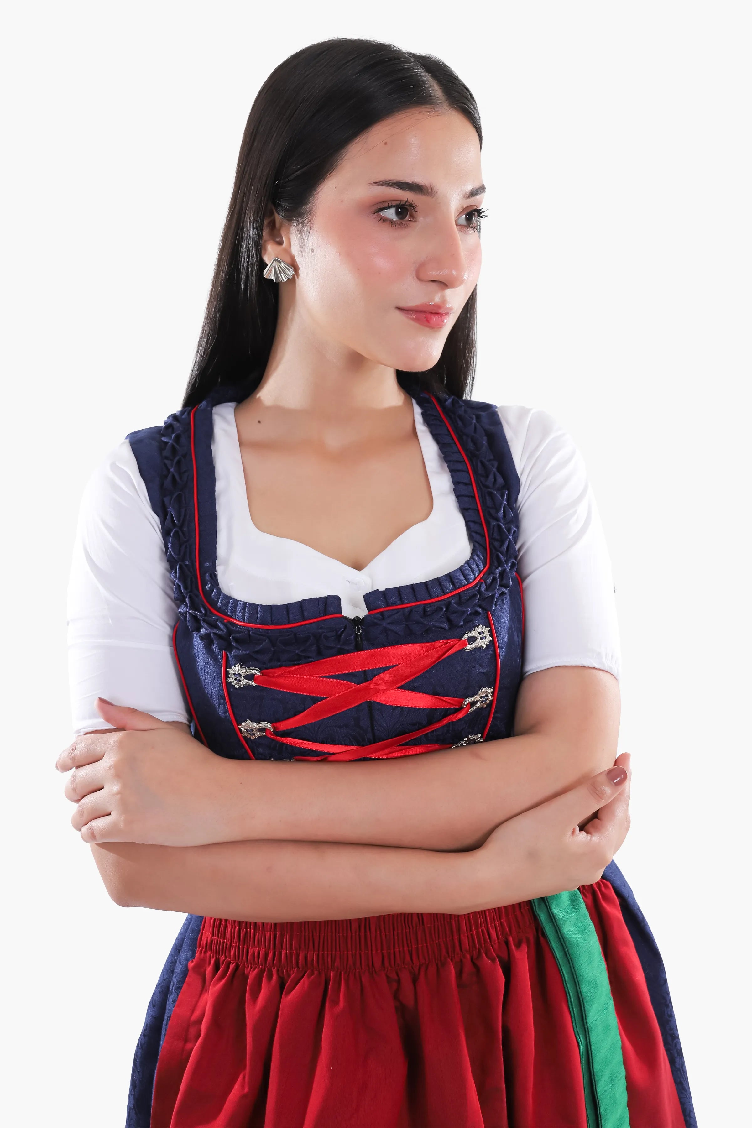 Charming Blue Traditional Dirndl Bavarian Style