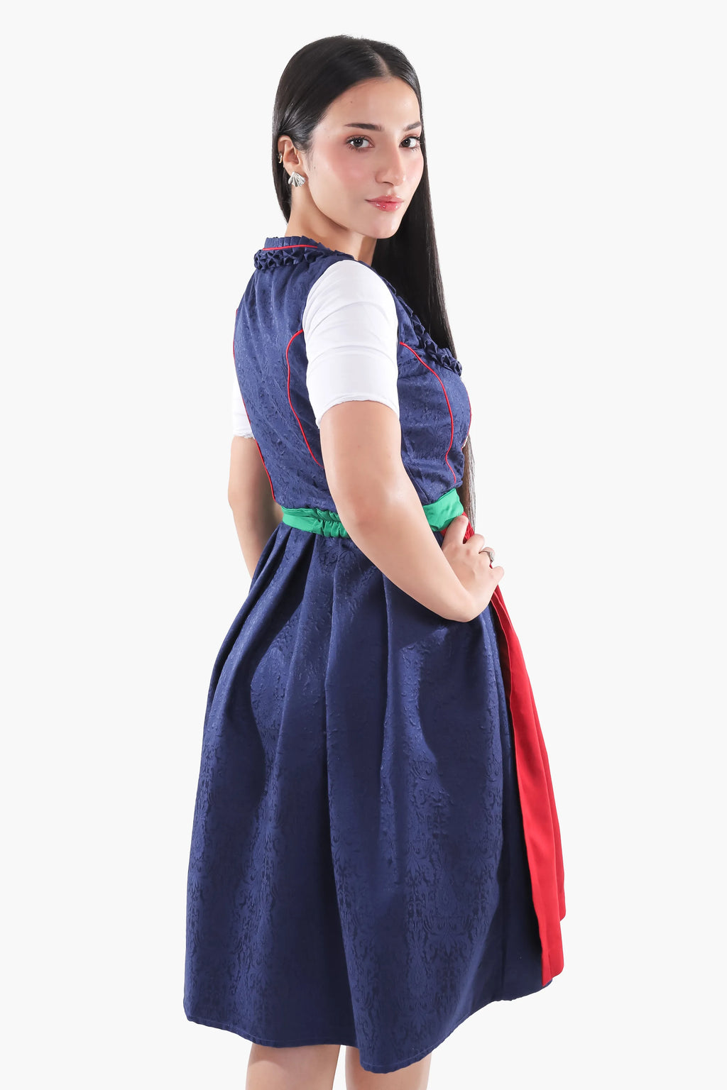 Charming Blue Traditional Dirndl Bavarian Style 2XL