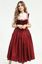 Rich Maroon Dirndl Stunning German Traditional Dress
