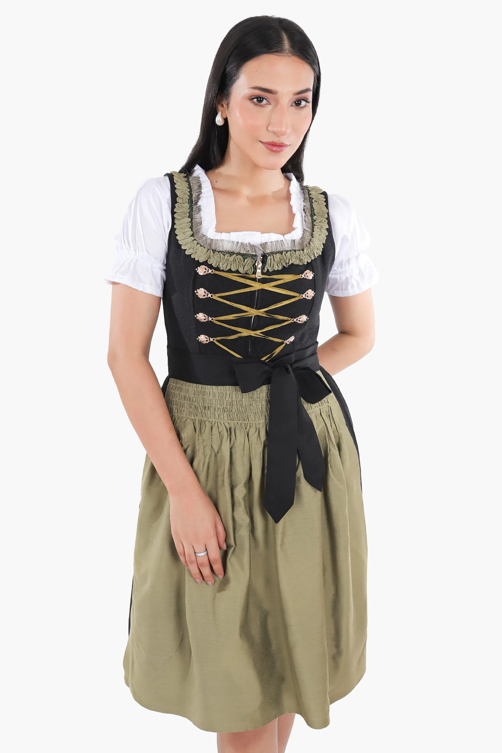 Sophisticated Black Dirndl Classic German Attire