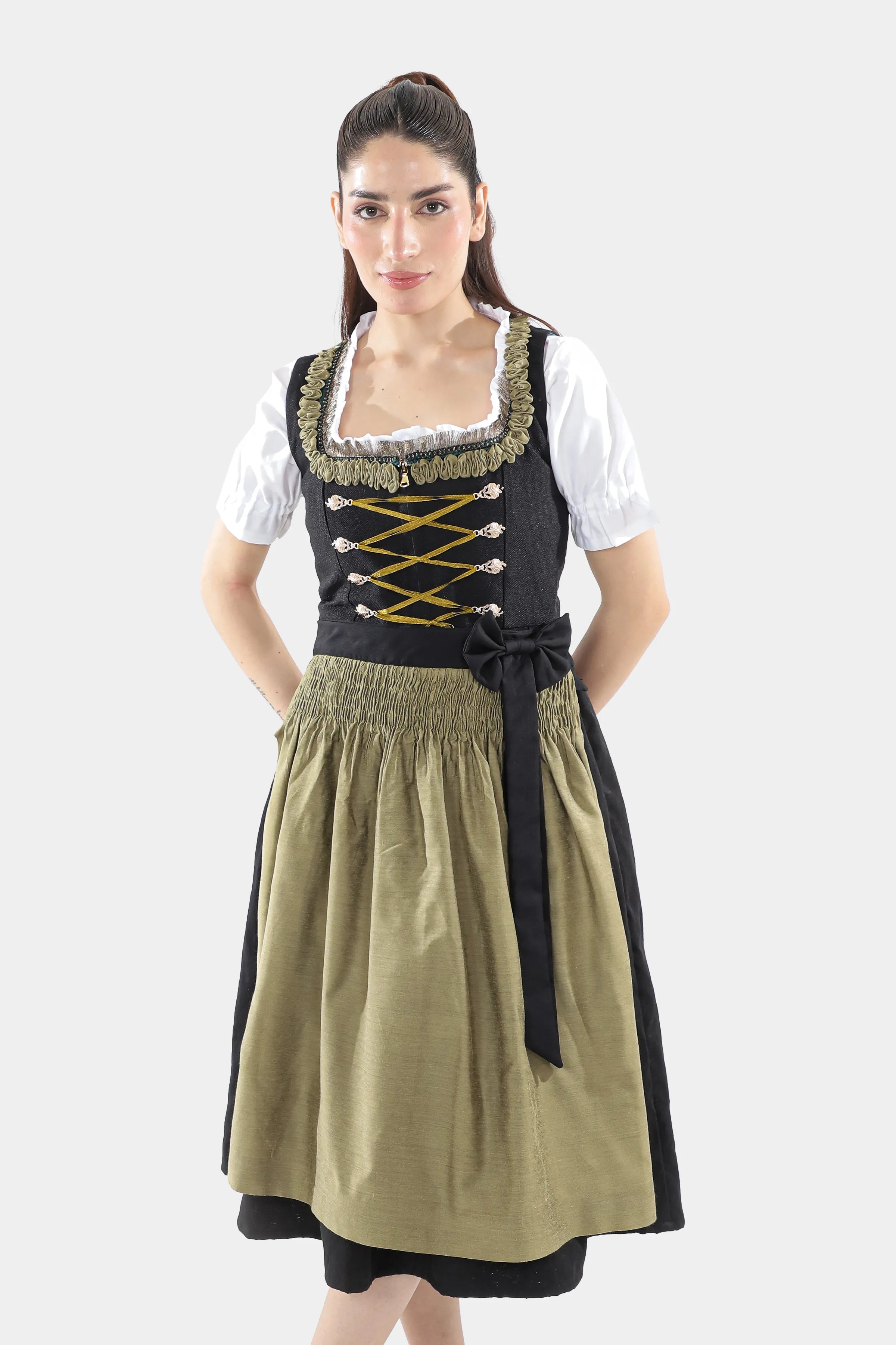Sophisticated Black Dirndl Classic German Attire