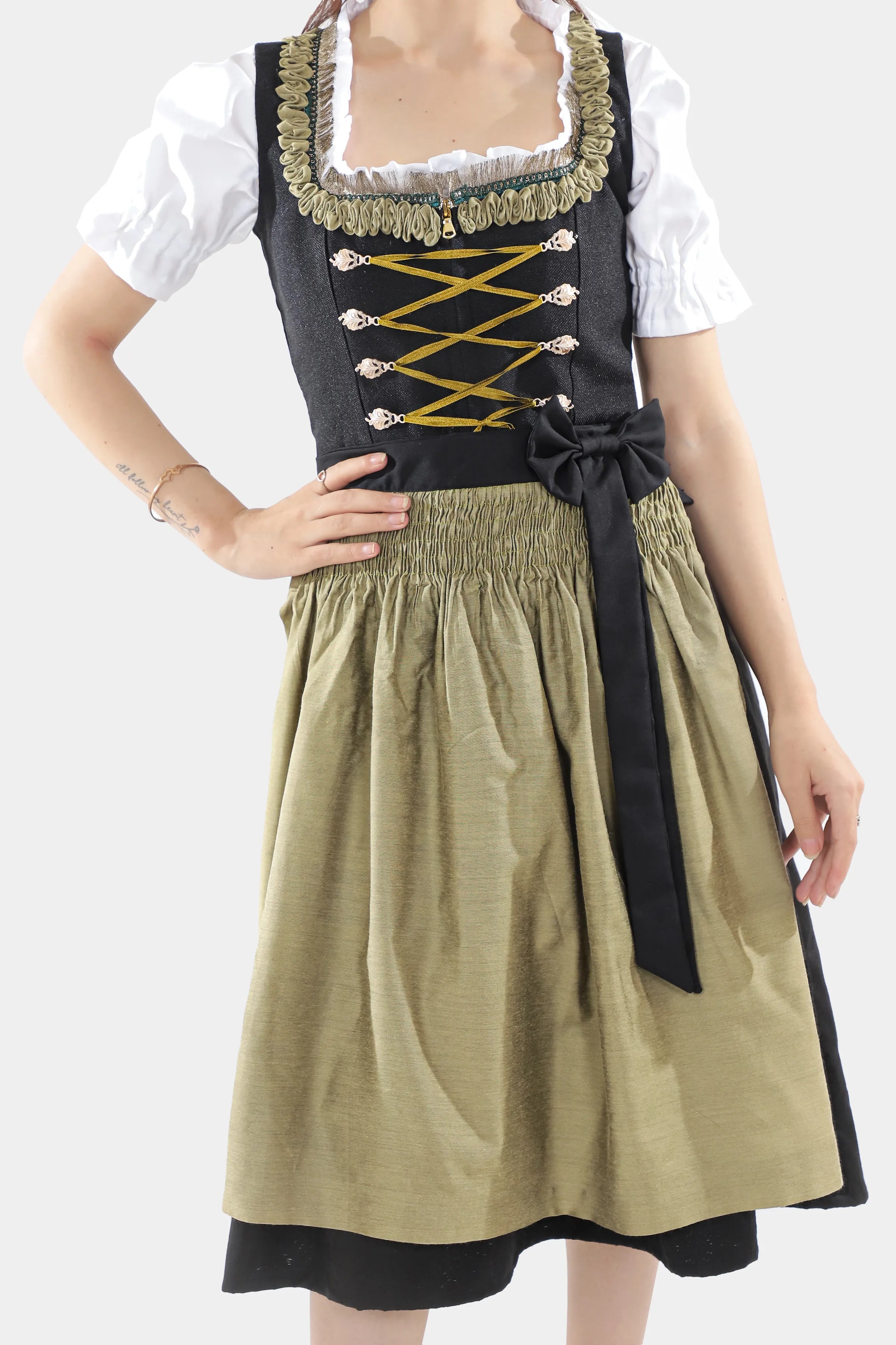Sophisticated Black Dirndl Classic German Attire