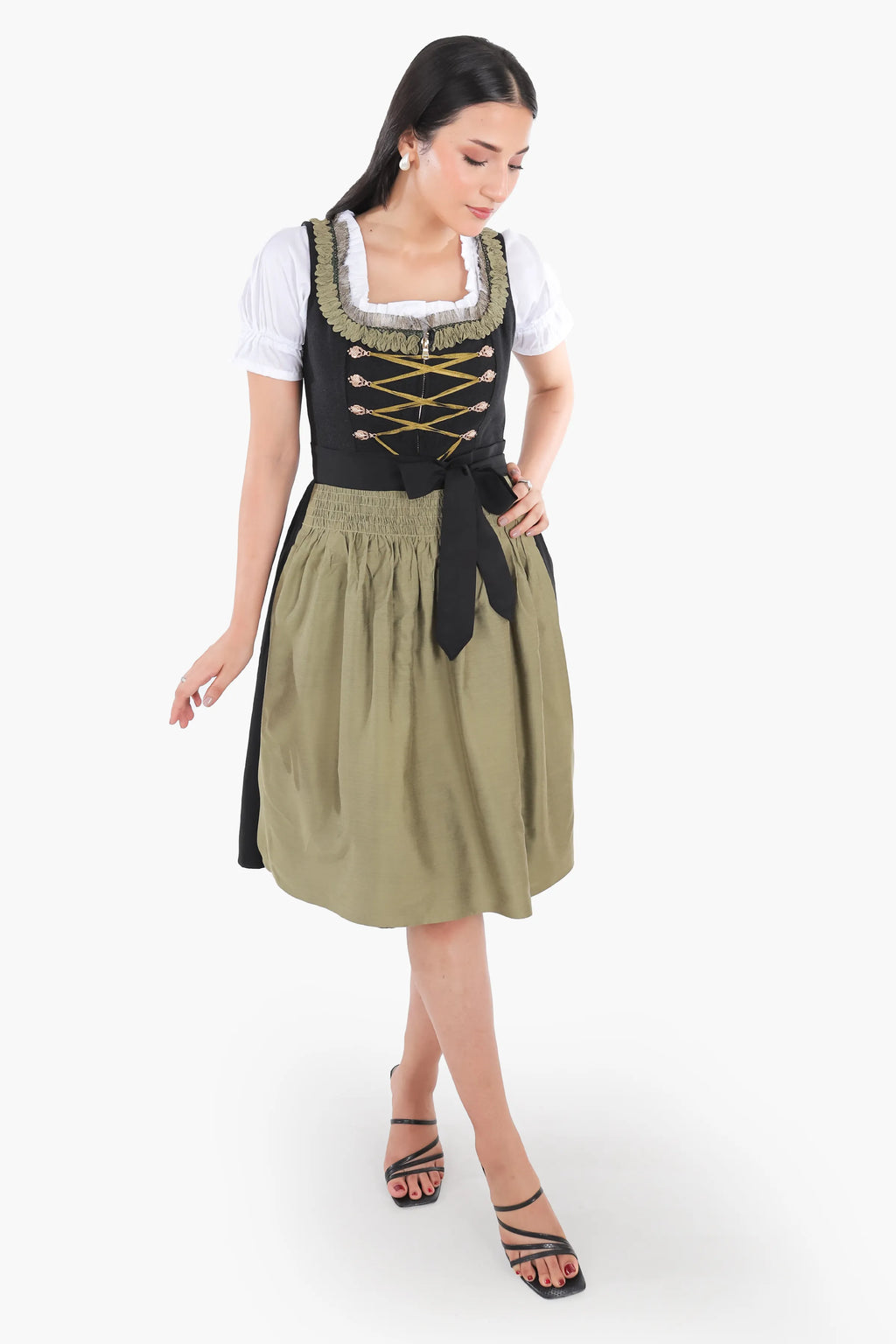 Sophisticated Black Dirndl Classic German Attire