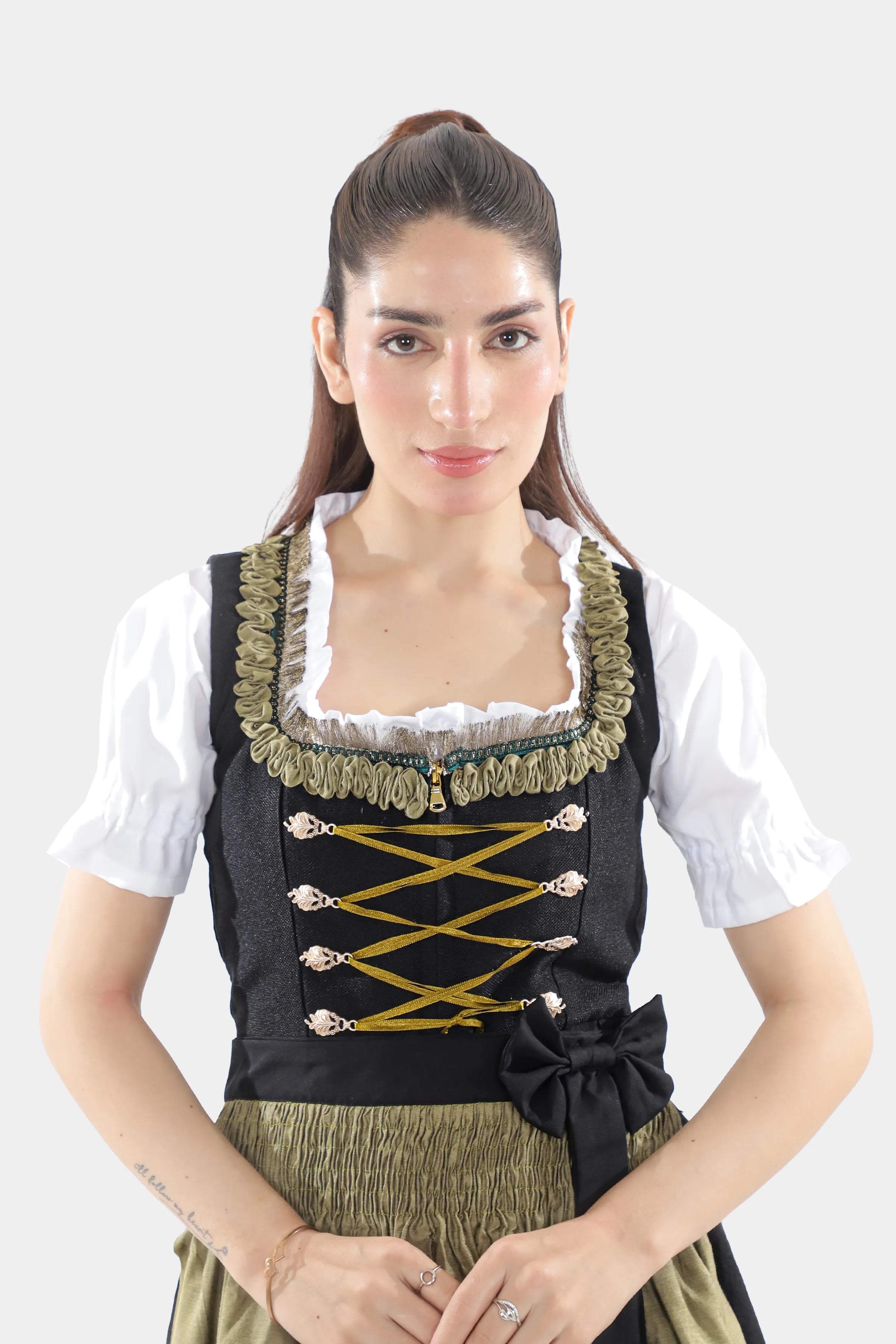 Sophisticated Black Dirndl Classic German Attire
