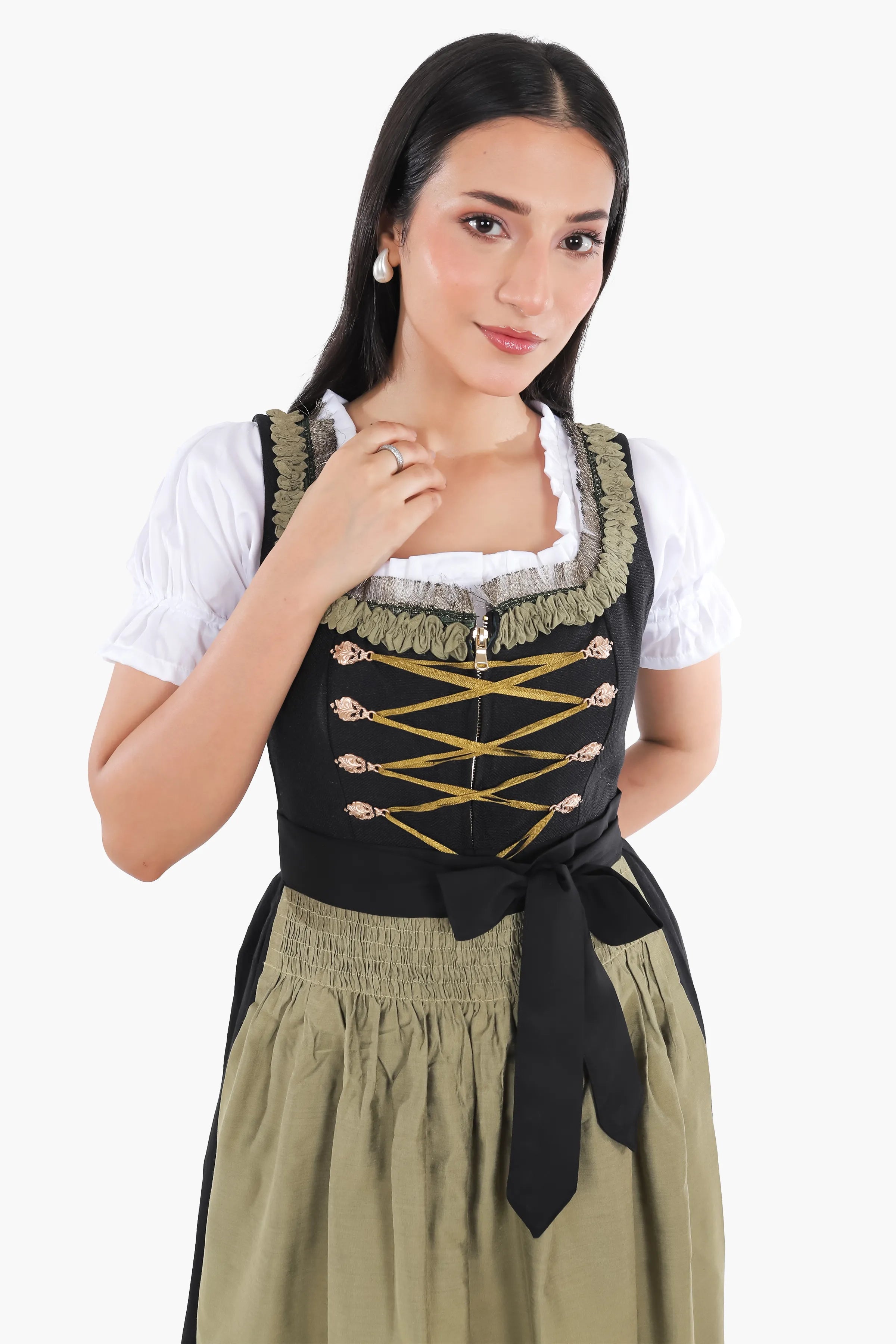 Sophisticated Black Dirndl Classic German Attire