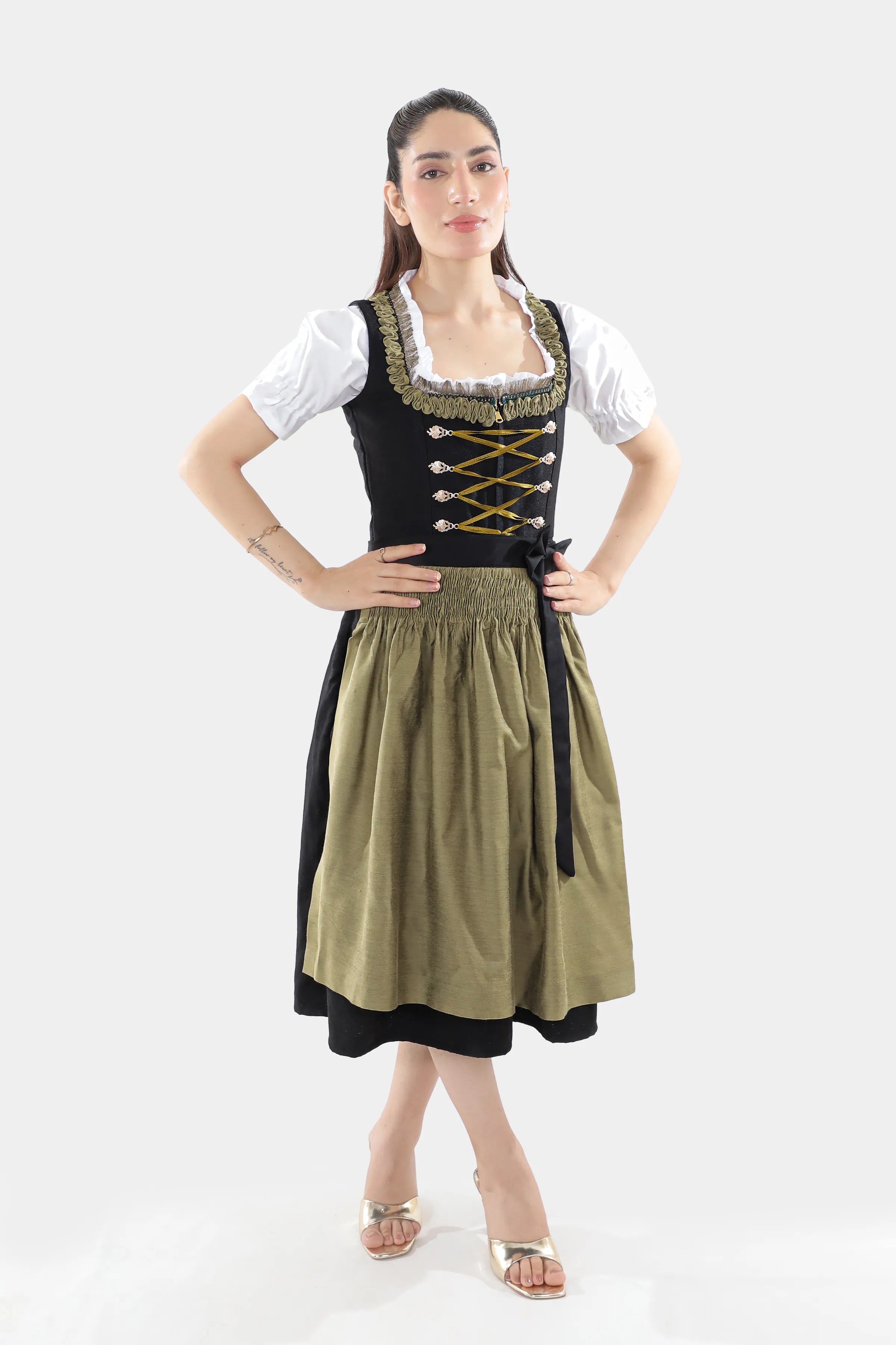 Sophisticated Black Dirndl Classic German Attire