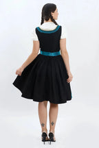 Luxury Elegant Black Midi Dirndl Dress
