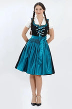 Oktoberfest Dirndl Dress in Black and Green