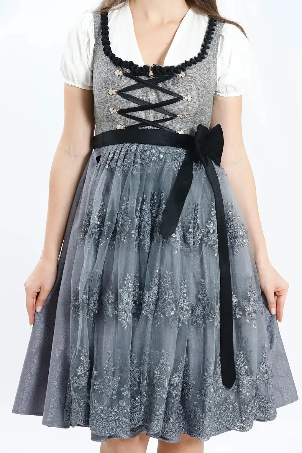 Classic Gray Dirndl - Authentic Otkoberfest Dress