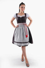 Timeless Bavarian Black Dirndl with Red Accents