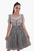 Bavarian Edition Luminous Silver Midi Dirndl Dress
