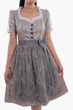 Bavarian Edition Luminous Silver Midi Dirndl Dress