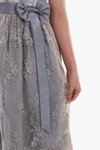 Bavarian Edition Luminous Silver Midi Dirndl Dress