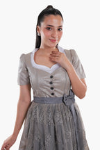 Bavarian Edition Luminous Silver Midi Dirndl Dress
