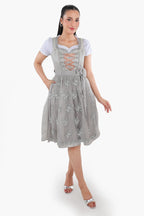 Timeless Bavarian Dirndl Attire Pearl Silver
