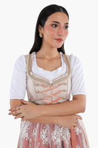 Bavarian Edition Rose Gold Midi Dirndl Dress