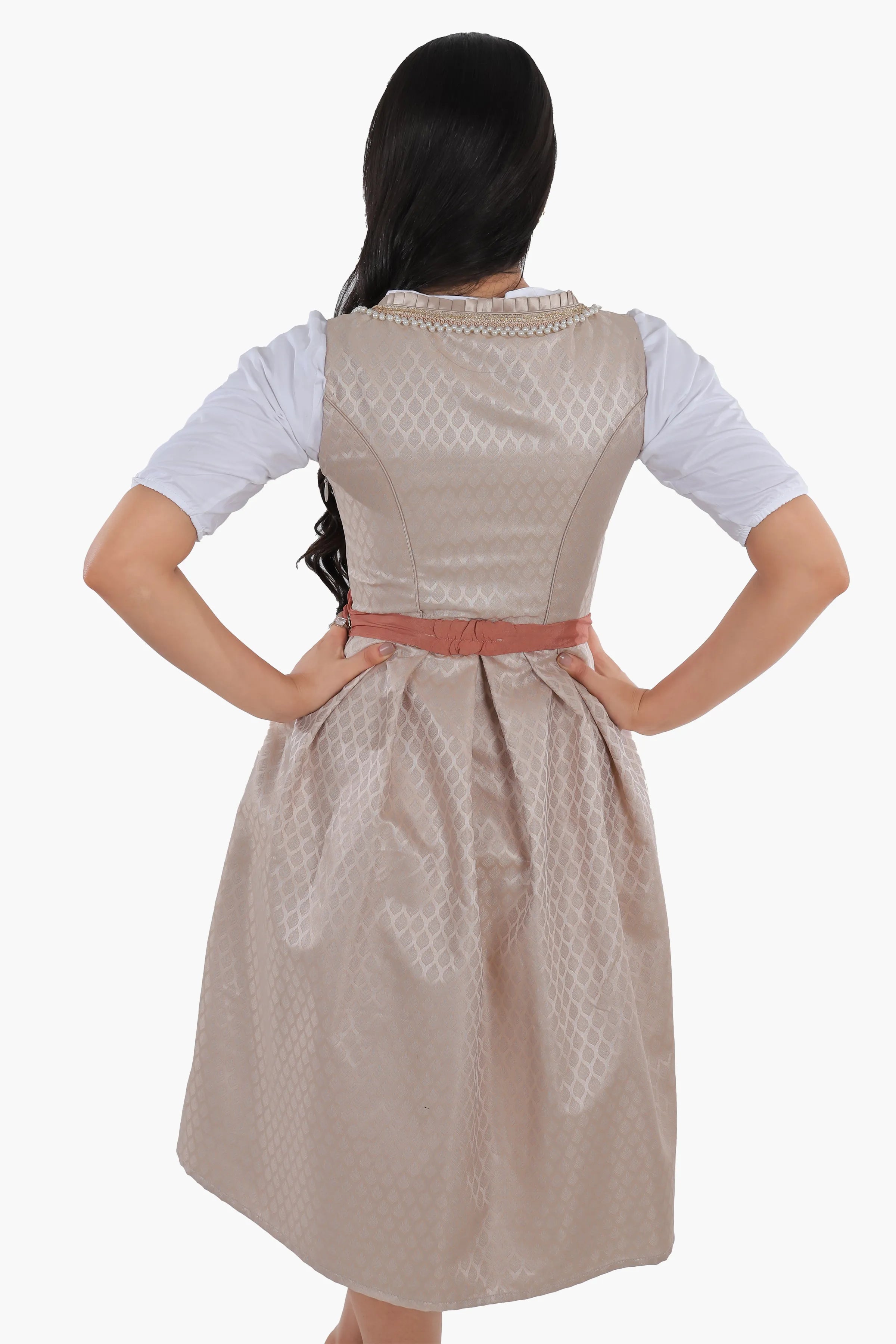 Bavarian Edition Rose Gold Midi Dirndl Dress