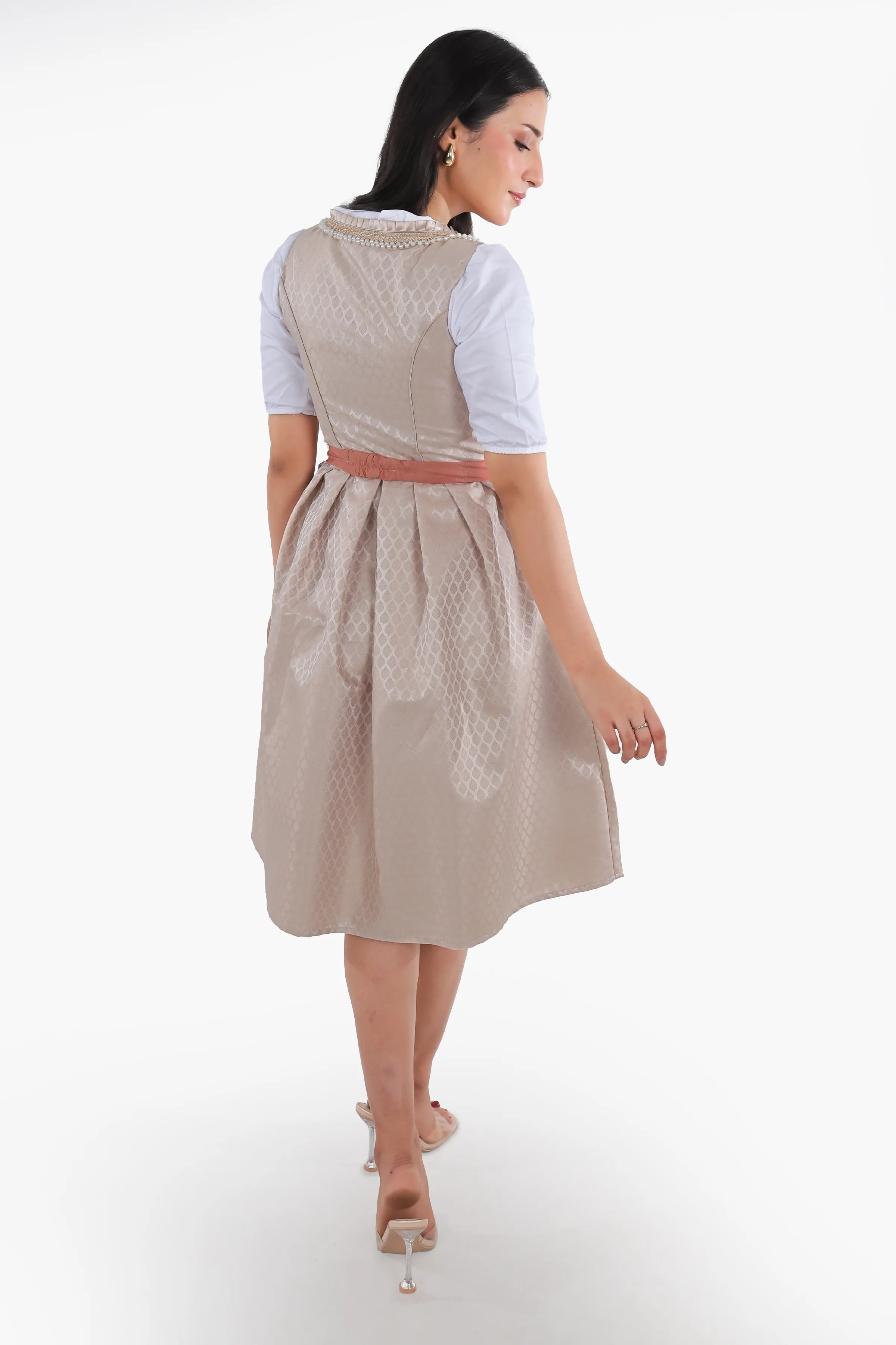 Bavarian Edition Rose Gold Midi Dirndl Dress