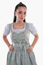 Midi Dirndl Dress Luxury Mint Green Elegance