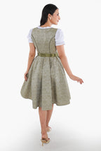 Enchanted Forest Green German Midi Dirndl Dress