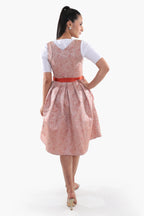 Womens German Dirndl Dress Dusty Rose Ember Glow