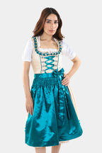 Ivory Teal Elegance Bavarian Dirndl Attire