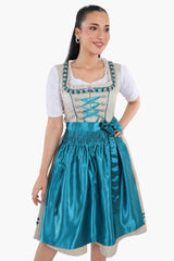 Ivory Teal Elegance Bavarian Dirndl Attire