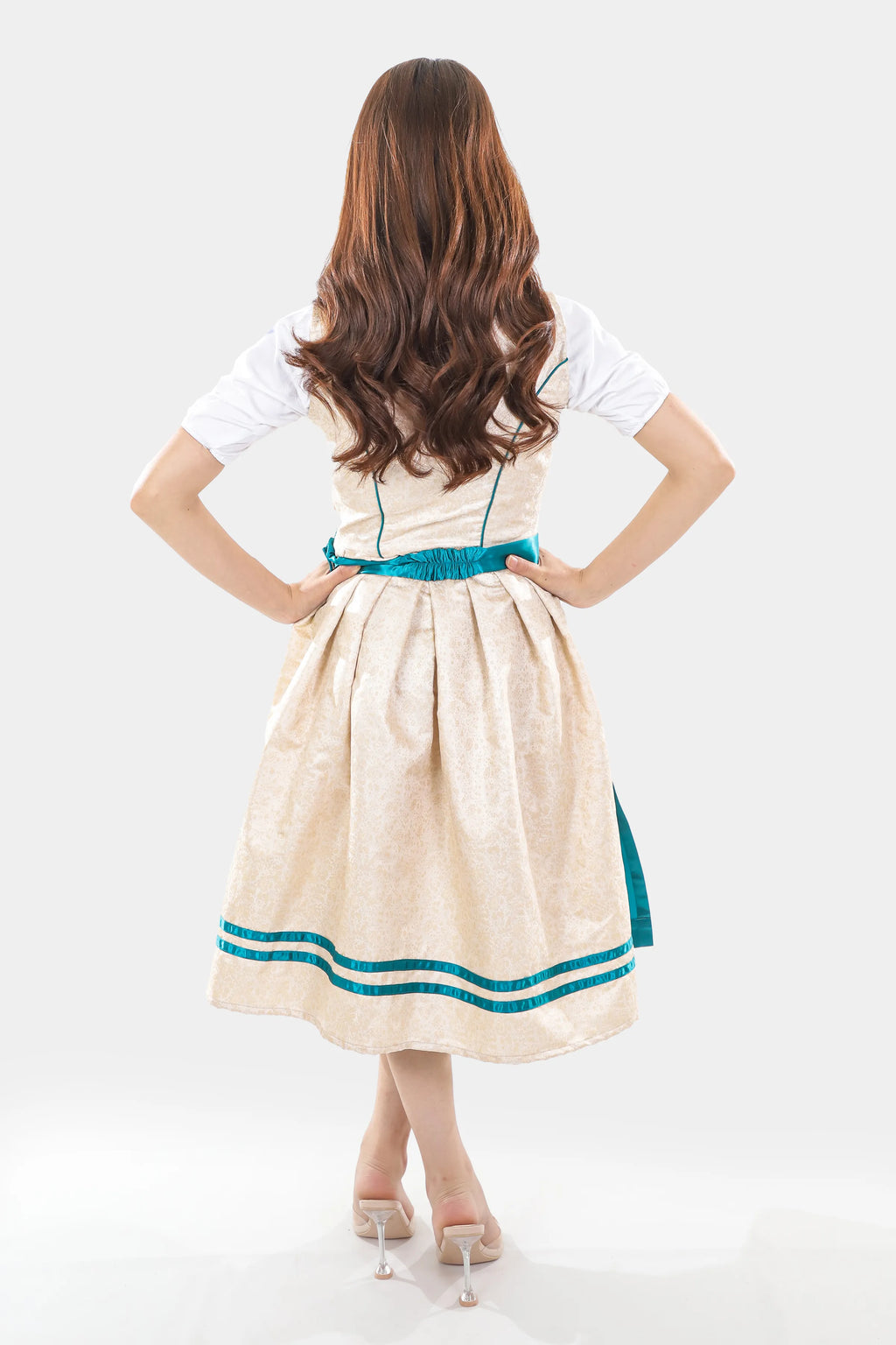 Ivory Teal Elegance Bavarian Dirndl Attire