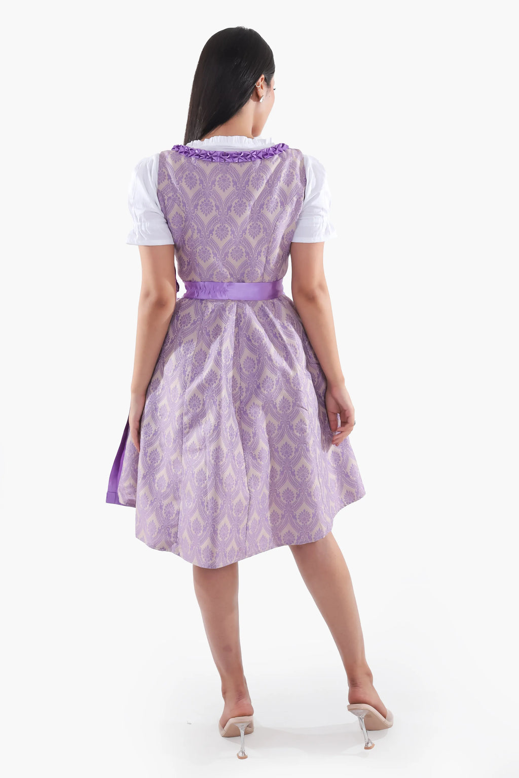 Authentic Traditional Dirndl in Amethyst Purple Elegance