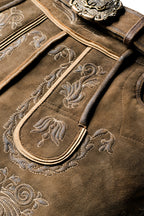 Traditional German Leather Embroidered Elegance
