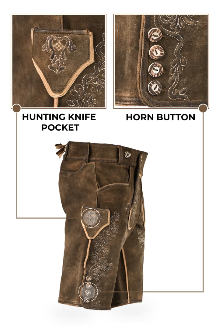 Traditional German Leather Embroidered Elegance Oktoberfest Outfit Sets