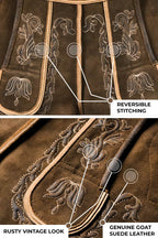 Traditional German Leather Embroidered Elegance