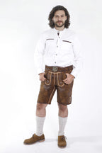 Traditional German Leather Embroidered Elegance Set